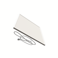 ecoheat Basic Infrarotheizung 600 W in der Wandmontage, ultraflaches Design 60 x 90 cm, Aluminiumfläche.