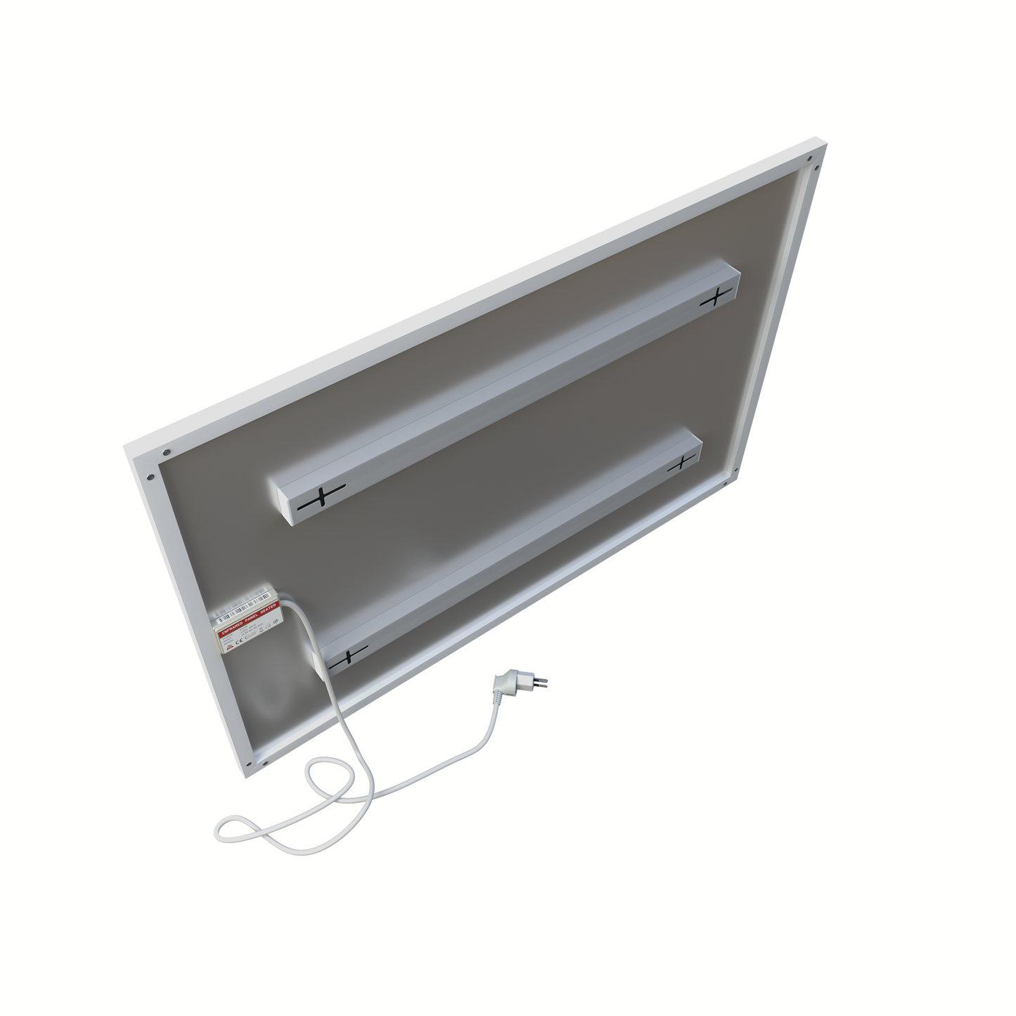 ecoheat Basic Infrarotheizung 600 W, ultraflaches Design zur Wandmontage, Masse 60 x 90 cm.