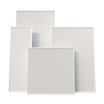 ecoheat Basic Infrarotheizung 800 W in Aluminium-Design an der Wand montiert, 60 x 120 cm, platzsparend, wartungsfrei.