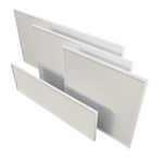 ecoheat Basic Infrarotheizung 800 W, wandmontiert, platzsparendes Aluminium-Design, 60 x 120 cm.