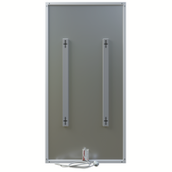 ecoheat Basic Infrarotheizung 800 W, ultraflaches Design, 60 x 120 cm, platzsparend und wartungsfrei.