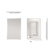 Infrarotheizpanel ecoheat Classic 300, wandmontiert, flaches Design, 300 Watt Heizleistung, IP44 Schutzklasse.