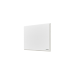 ecoheat Classic-T 300 Infrarotpanel an der Wand, mit integriertem Funk-Empfänger und ultra-flachem Design.