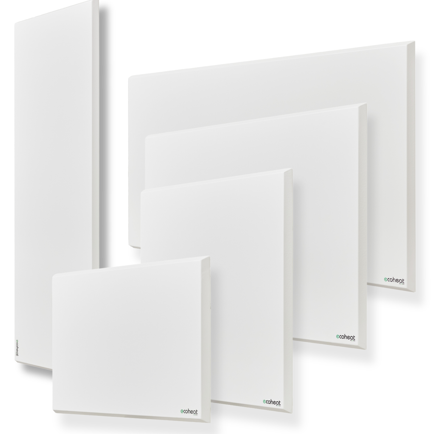 ecoheat Classic-T 300 Infrarot-Heizpanel in ultraflachem Design zur Wandmontage und Energieversorgung über Netzbetrieb.