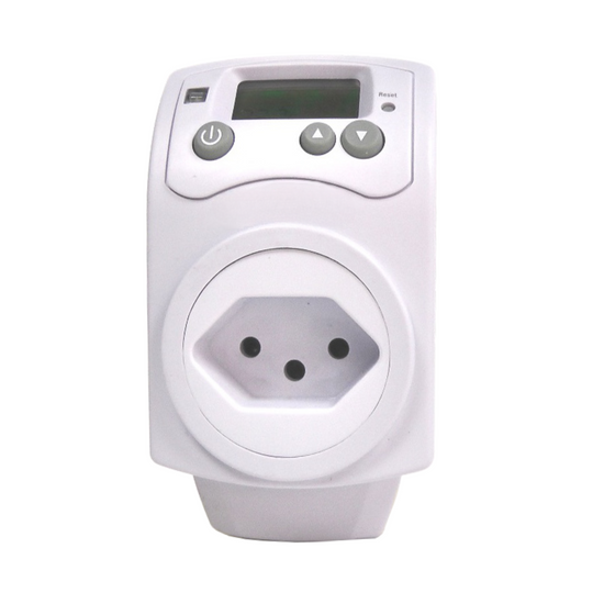 ecoheat DST Steckdosenthermostat mit klarem Menü, einfache Steuerung und grossem Display.