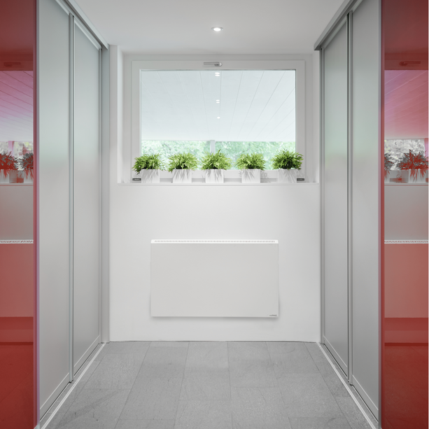 ecoheat Hybrid-T 1000 für effizientes Heizen, Wandmontage, 1000 W Heizleistung, 3 Betriebsstufen, ideal als Frostschutz.