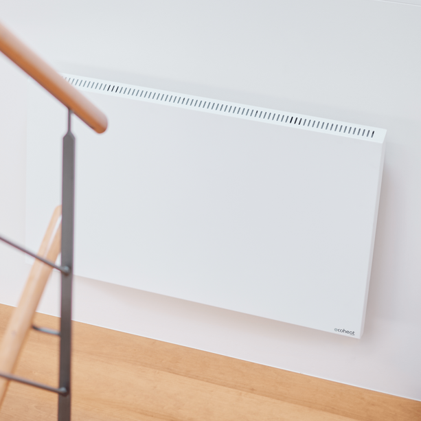 Hybrid-Heizung ecoheat Hybrid-T 600, effizient mit 600 W, für Wand- und Deckenmontage, optimiert für kleine Räume.