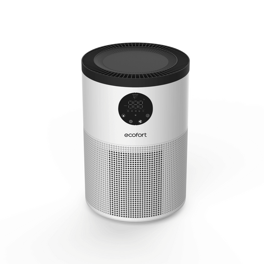 ecoQ CleanAir 300+ Luftreiniger mit 4 Betriebsstufen und HEPA H13 Filter für saubere Raumluft.