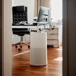 Für Wohnungen & Büros bis 130 m²: ecoQ CleanAir 600+ sorgt für saubere Luft & gibt visuelles Feedback zur Luftqualität.