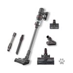 ecoQ CleanVac Pro Animal – leistungsstarker Akku-Staubsauger für Tierhaare, Teppiche und Hartböden, mit hoher Saugkraft und Powerbürste