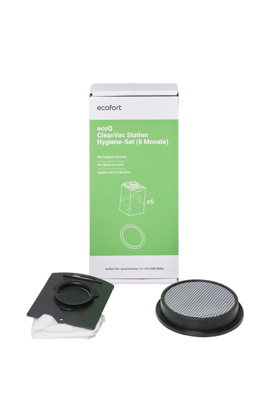 ecoQ CleanVac Station Hygiene-Set – 6 Monate für hygienische Reinigung