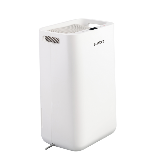 ecoQ DryAir 13L Energy Saver: Leisester Luftentfeuchter seiner Klasse. Ideal für Räume bis 30 m² – leistungsstark, energieeffizient und kompakt.