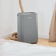 ecoQ DryAir 20L Energy Saver – Cool Gray, elegantes Grau, energieeffizient, TCS Testsieger, leiser Raumentfeuchter bis 50 m²