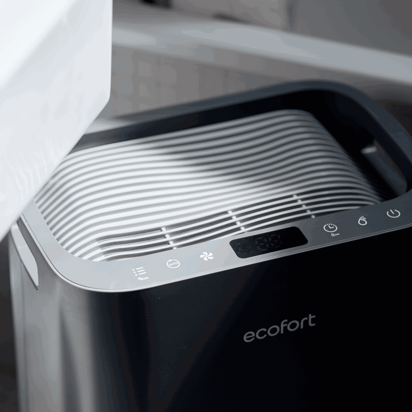 ecoQ DryAir 20L Energy Saver – Cool Gray, energieeffizient und leise, eleganter Testsieger TCS, für Räume bis 50 m²