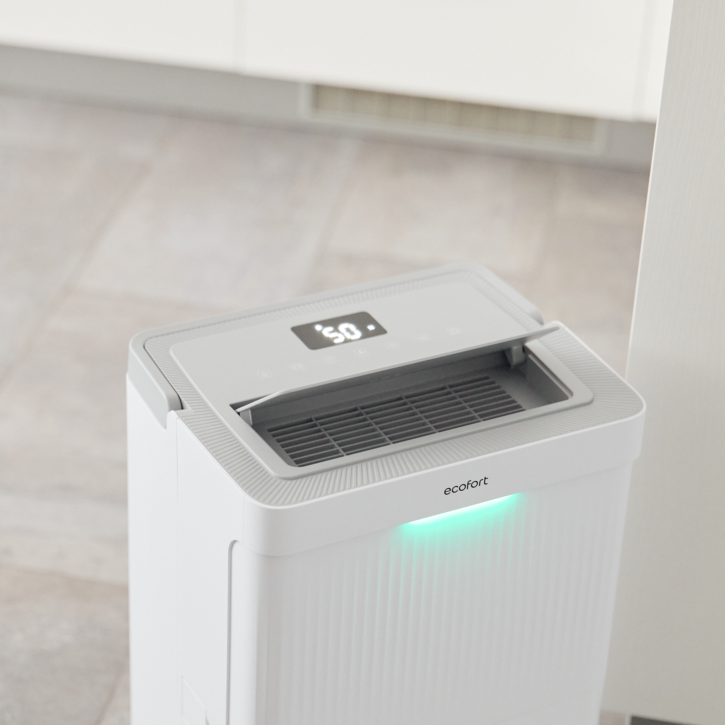 ecoQ DryAir 30L Essential – Soft-Touch-Bedienfeld für schnelle, intuitive Steuerung