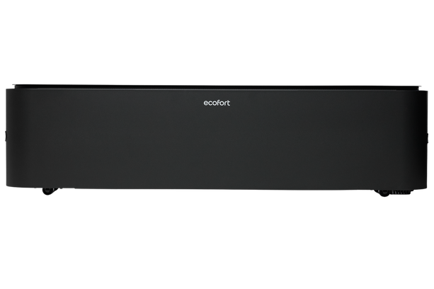 ecoQ HeatUp Monolith 2200 – elegantes Lowboard-Heizgerät mit ruhigem Betrieb und automatischem Luftauslass für höchsten Komfort
