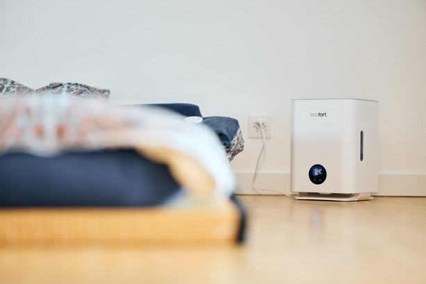 ecoQ HumidAir E250+ Luftbefeuchter mit 2 Betriebsstufen und Hygienefunktion durch UV-Licht.