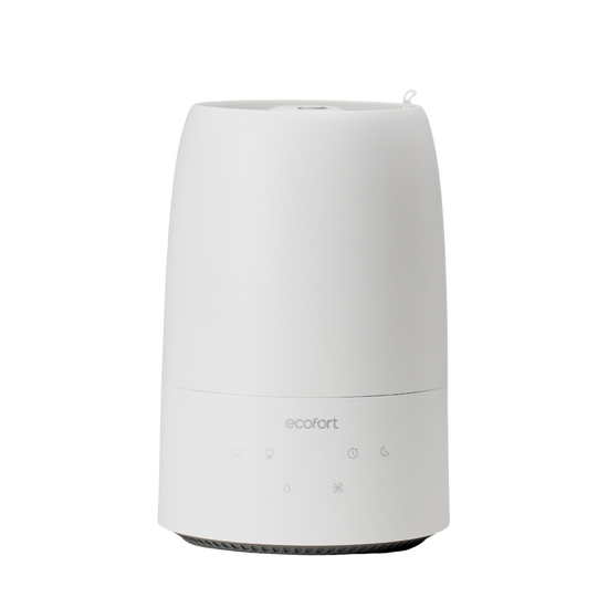 ecoQ HumidAir U250 Luftbefeuchter in Weiss mit Hygrostat und ultraschall Befeuchtungstechnologie.