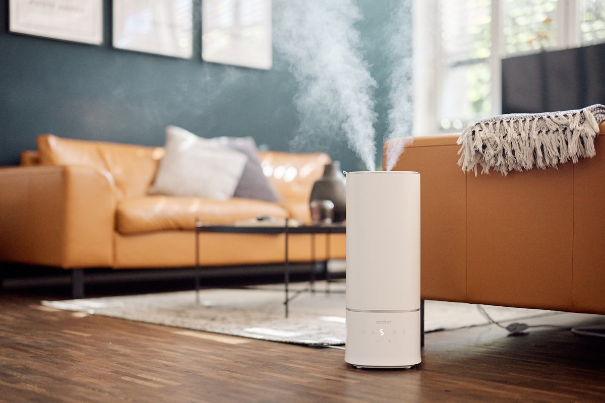 ecoQ HumidAir U400 Luftbefeuchter mit 3 Betriebsstufen, Ultraschall-Technologie und Hygrostat.