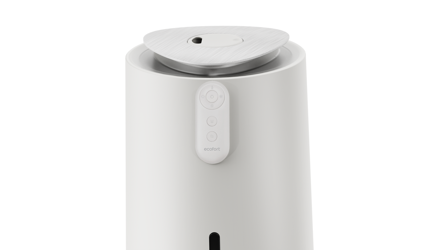 ecoQ HumidAir U500 – smarter Ultraschall-Befeuchter mit Humilight, Warmnebel und UV-Hygiene, ideal gegen trockene Heizungsluft