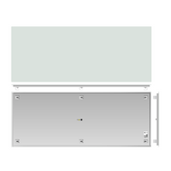 Elegante Infrarot-Glasheizung FIRST Heating 1300 W in Matt Weiss, ideal für Wand- und Deckenmontage.