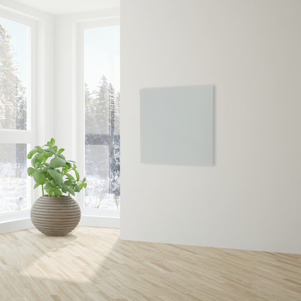 FIRST Heating Elegant Basic Infrarotpanel 500 W in matt weiss, geeignet für Wand- und Deckenmontage