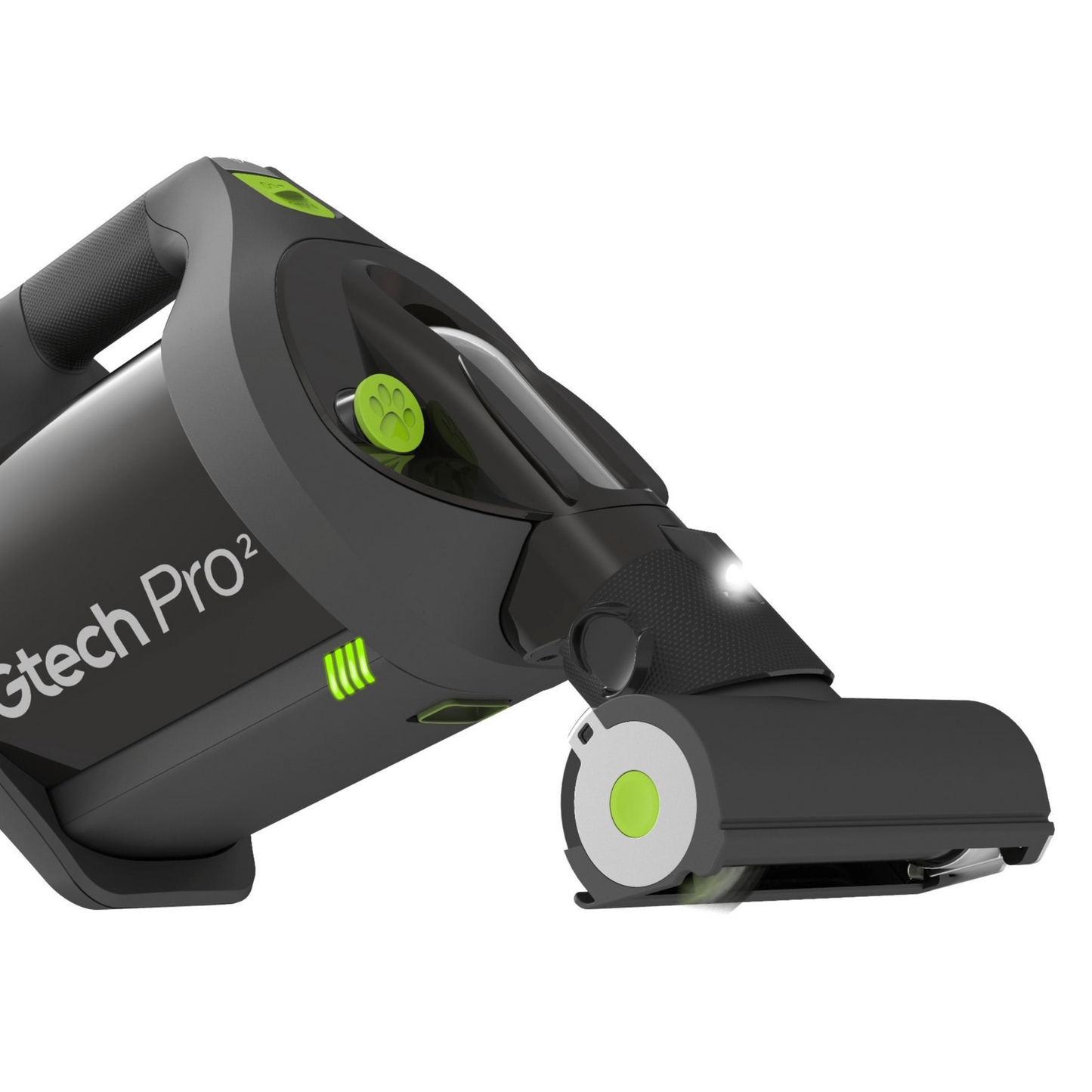 Der kabellose Gtech Pro Bag 2 K9 Staubsauger mit 2000 mAh Lithium-Ionen-Akku und 1,5 l Beutelvolumen.