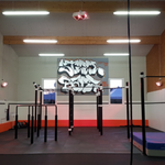 Helios Titan Industrie-Heizstrahler 2000 W, ideal für Gewerbe und Industrie, strahlwassergeschützt und an der Decke montierbar.