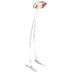 Heliosa Giraffa Weiss: Hochwertiger Infrarot-Heizstrahler mit Standfuss – modernes Design, effiziente Wärme & wetterfest für Terrasse, Balkon oder Garten.