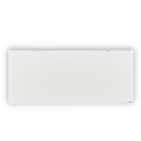 ecoheat Hybrid-T 1400 Infrarot- und Konvektionsheizung an Wand montiert, effizient und wartungsfrei.