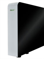 Meaco PowerDry Luftentfeuchter in Schwarz mit edlem Design und Glasfront, für Räume bis 200 m².