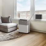 Midea PortaSplit Klimagerät in modernem Design, energieeffizient, geräuscharmer Betrieb und mobile Nutzung.