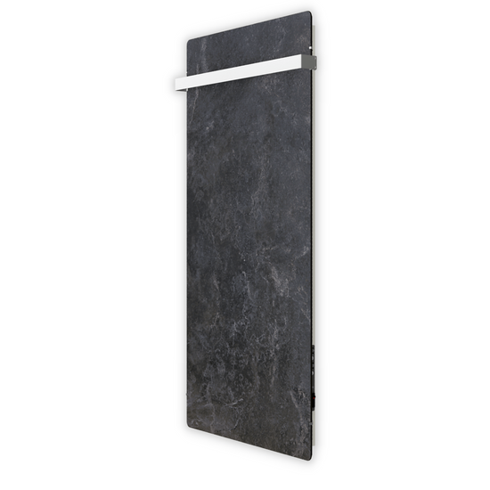Handtuchtrockner Climastar Slim BIG 800 Toalleros in dunklem Stein-Design, ideal für Badezimmer, 50 x 100 cm.