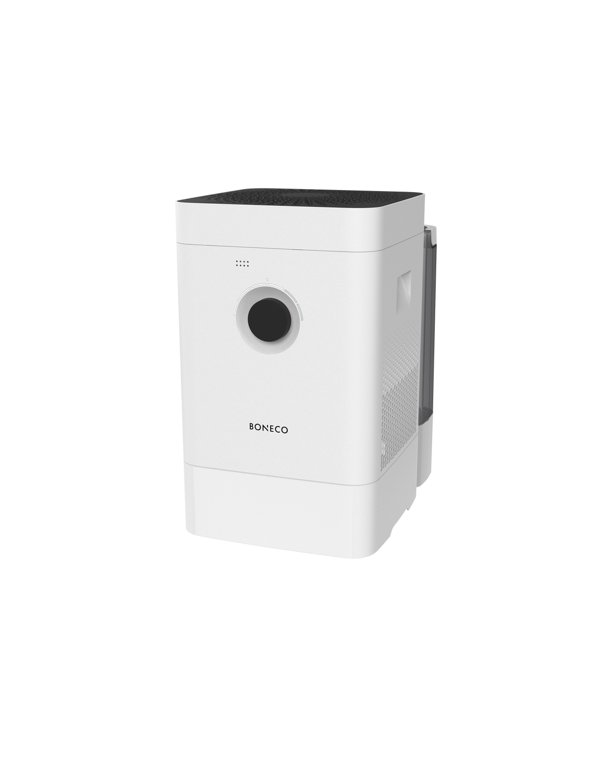 Boneco H400 Hybrid Luftbefeuchter und Luftreiniger im kompakten Design, einfache Bedienung per Knopfdruck.