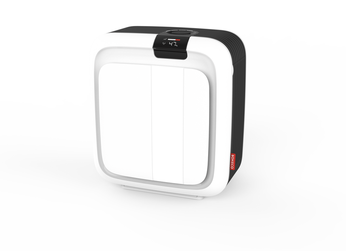 Boneco H700 Luftbefeuchter & Luftreiniger mit Aktivkohlefilter, Hygrostat und digitalem Display für optimale Luftqualität.