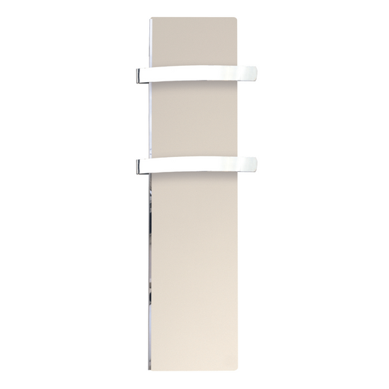 Climastar Slim 500 Handtuchtrockner in weissem Cashmere mit effizienter Dual-Kherr Silizium Technologie.