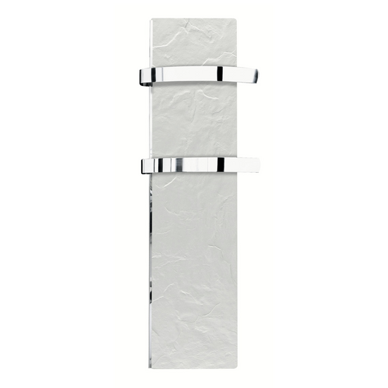 Climastar Slim 500 Handtuchtrockner in Stein-Design, 25 x 100 cm, effiziente Heizleistung von 500 Watt.