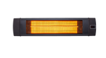 Infrarot-Heizstrahler ecoQ Sole 2000 in Schwarz, geeignet für Wand- und Deckenmontage, mit Fernbedienung und 4 Betriebsstufen.