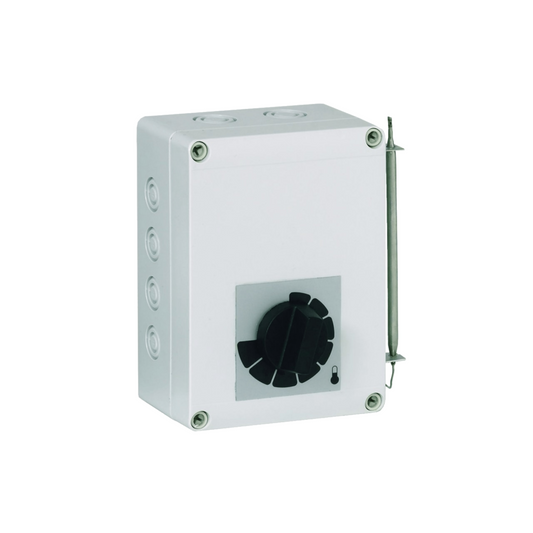 Thermostat RTH Veab Robust in der Anwendung, ideal für Temperaturbereich von 0-70 °C, IP44 Schutzklasse.