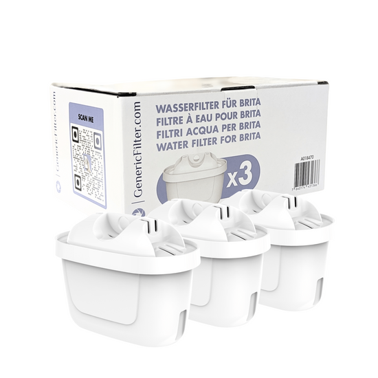 3 Stück GenericFilter für Brita Maxtra, kompakte Wasserfilter zur Verbesserung der Wasserqualität.