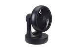 ecoQ SilentAir Tavo Tischventilator in Schwarz mit Smart-Modus und drei Steuerungsmöglichkeiten.