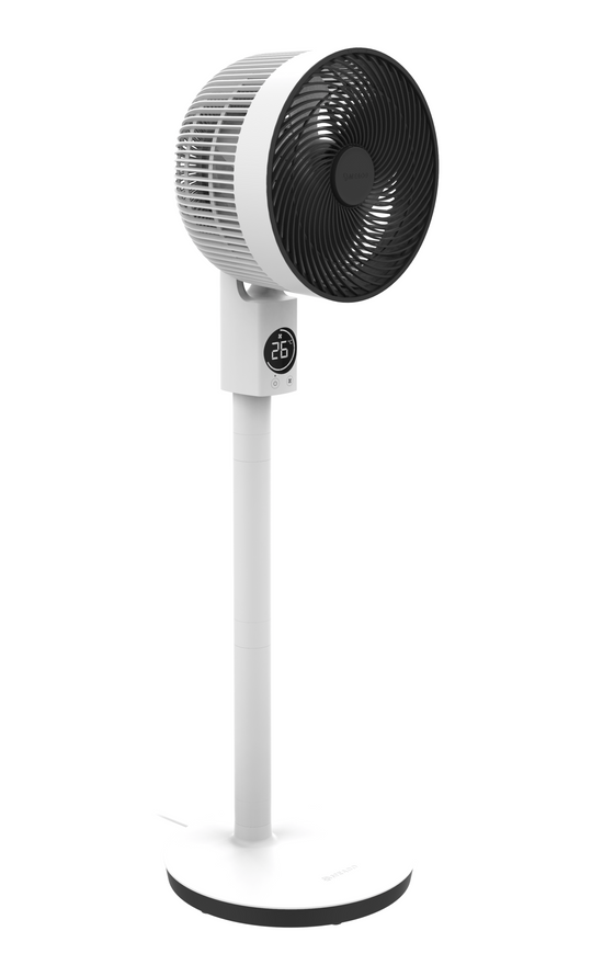 Meaco Sefte® Pedestal Standventilator mit 3 Höheneinstellungen und leuchtender Fernbedienung.