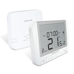 Salus RT520RFWE Funk-Thermostat mit grossem Display und Funk-Empfänger für programmierbare Heizsteuerung.