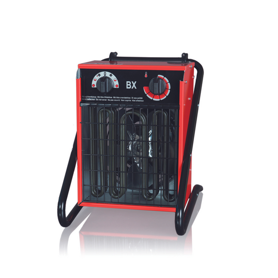 Veab BX 2E Heizlüfter mit 2000 Watt Heizleistung, spritzwassergeschützt und robuster Verarbeitung.