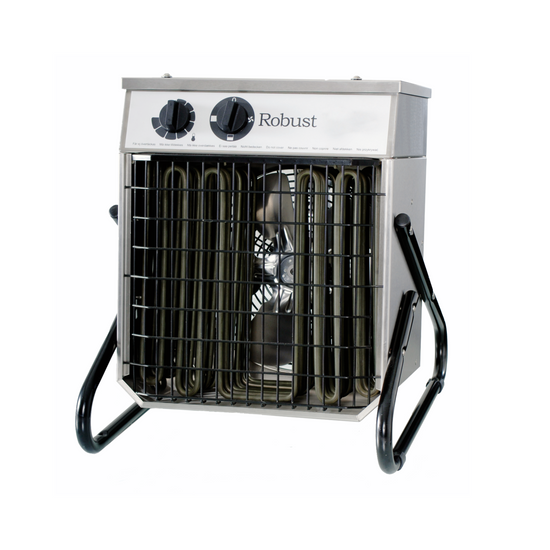 Der Veab Robust C mit 3 kW liefert schnelle Wärme in kleinen Industrie- und Handwerksbereichen. Mobil, effizient und für den Dauereinsatz geeignet.