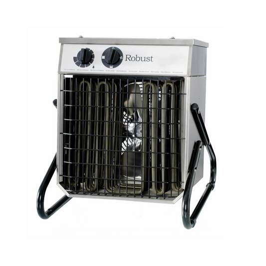 Veab Robust C9 Heizlüfter in Edelstahl, ideal für korrosionsgefährdete Umgebungen, 9 kW, Wandmontage, IP65.