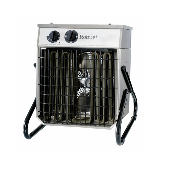 Veab Robust C9 Heizlüfter in Edelstahl, ideal für korrosionsgefährdete Umgebungen, 9 kW, Wandmontage, IP65.