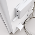 Infrarotpanel ZenSwiss Deluxe 390W in Matt Weiss, 40 x 120 cm, elegant, wandmontiert.