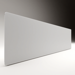 ZenSwiss Deluxe Infrarotpanel 570W, matt weiss, elegante Deckenheizung mit Glasoberfläche.