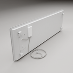 Elegantes ZenSwiss Infrarotpanel in Matt Weiss mit 390 Watt Heizleistung, montiert an der Wand.